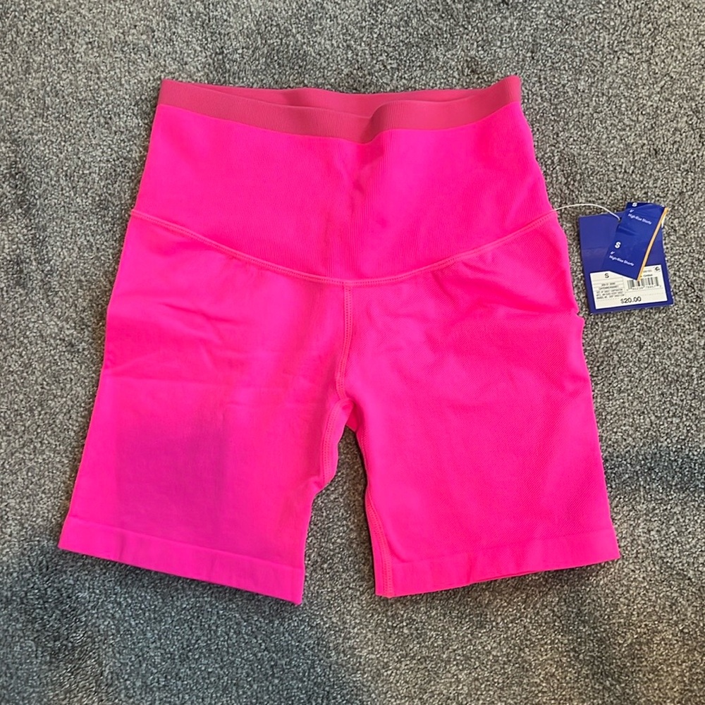 JoyLab hot pink biker shorts S NWT